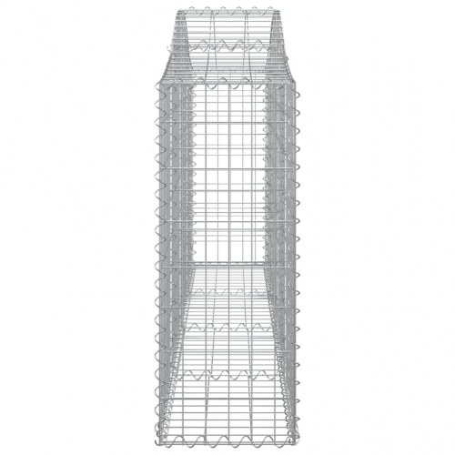 Buede gabionkurve - 4 stk. 200×30×80/100 cm i galvaniseret jern