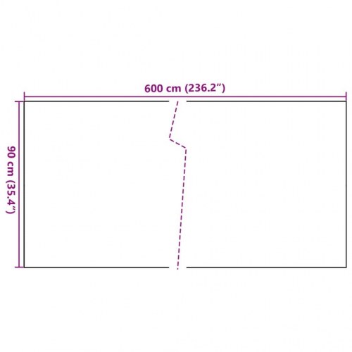 Altanafskærmning 600 × 90 cm i polyrattan - brun/sort