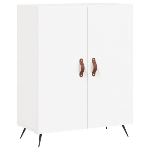 Højskab 69,5x34x180 cm konstrueret træ hvid