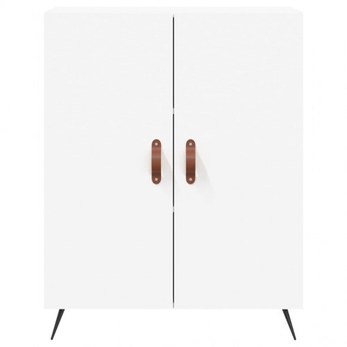 Højskab 69,5x34x180 cm konstrueret træ hvid