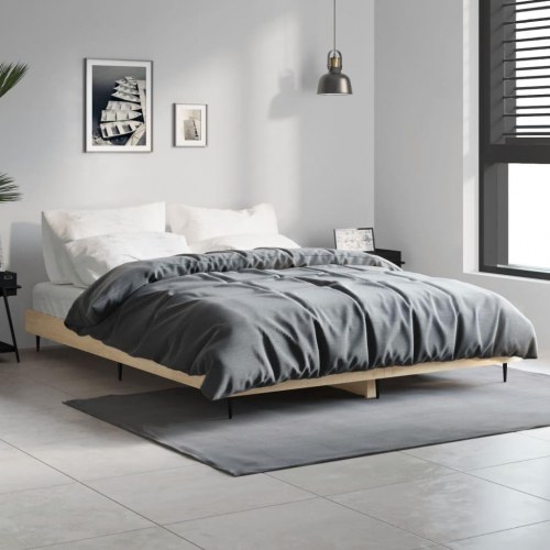Sengeramme 140×190 cm i konstrueret træ - sonoma-eg