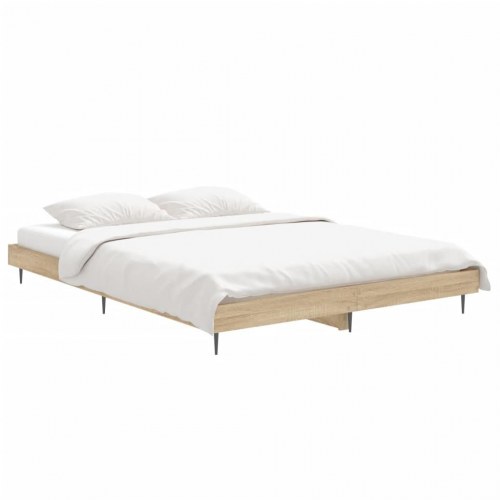 Sengeramme 140×190 cm i konstrueret træ - sonoma-eg