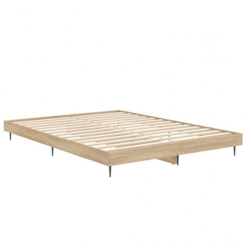 Sengeramme 140×190 cm i konstrueret træ - sonoma-eg