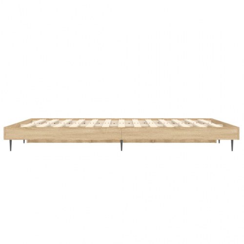Sengeramme 140×190 cm i konstrueret træ - sonoma-eg