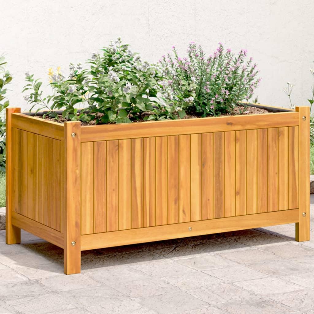 Plantekasse Med For Massivt Akacietræ - 80 x 42 x 40 cm