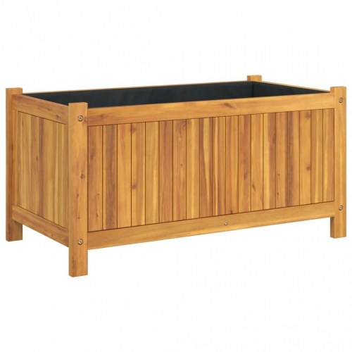 Plantekasse i massivt akacietræ - 80 × 42 × 40 cm med for