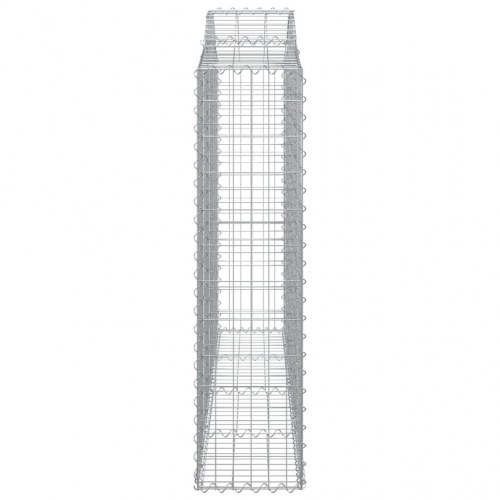 Buede gabionkurve 7 stk. 200x30x120/140 cm galvaniseret jern