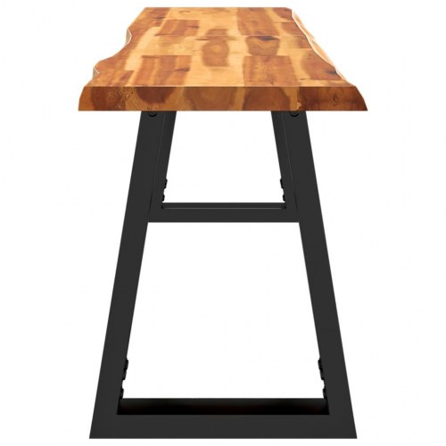 Bænk med naturlig kant 140 cm massivt akacietræ