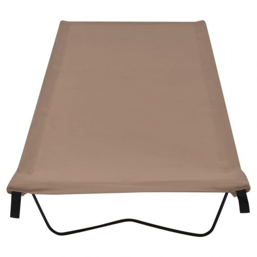 Campingsenge 2 stk. 180 x 60 x 19 cm - gråbrun