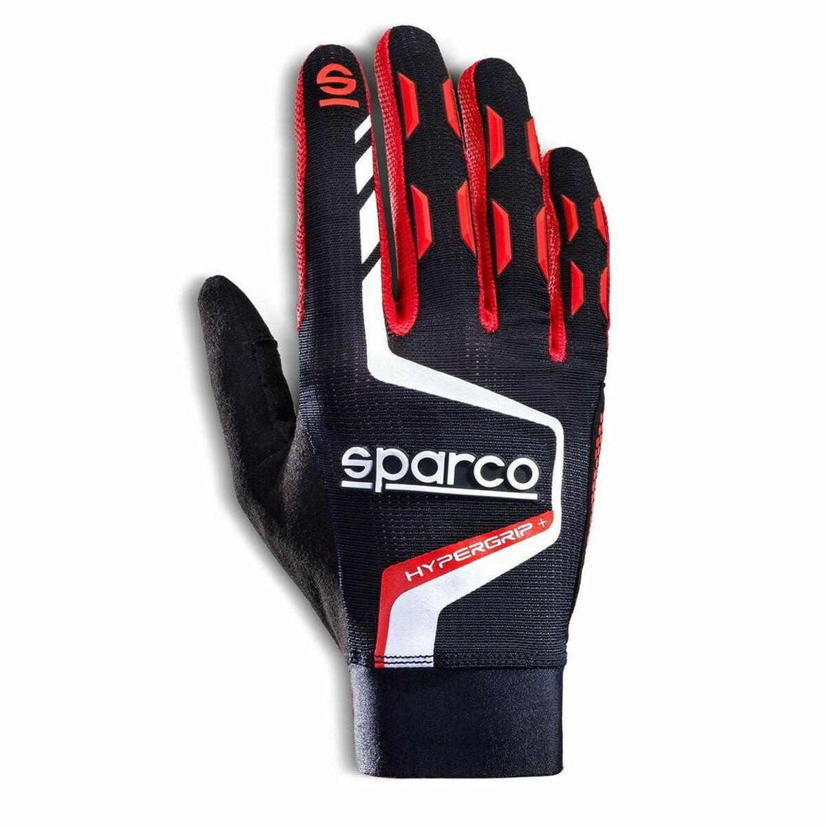 Handsker Sparco HYPERGRIP+ Sort/Rød 10 Multifarvet