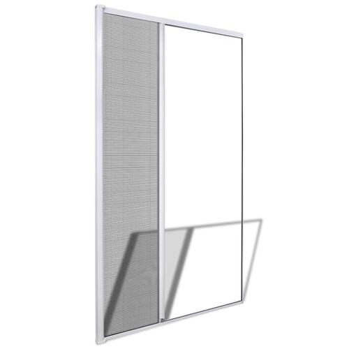 Skydedørs-insektnet til døre 120 x 215 cm hvid