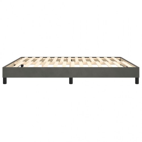 Boxspring sengeramme i fløjl - mørkegrå 180 × 200 cm