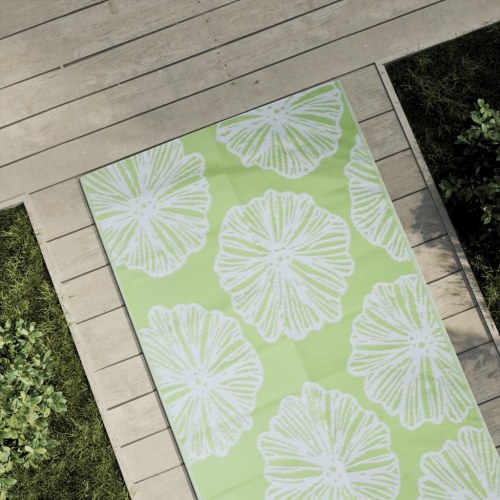 Udendørstæppe ARAKIL 80×150 cm - PP, grøn, vendbart