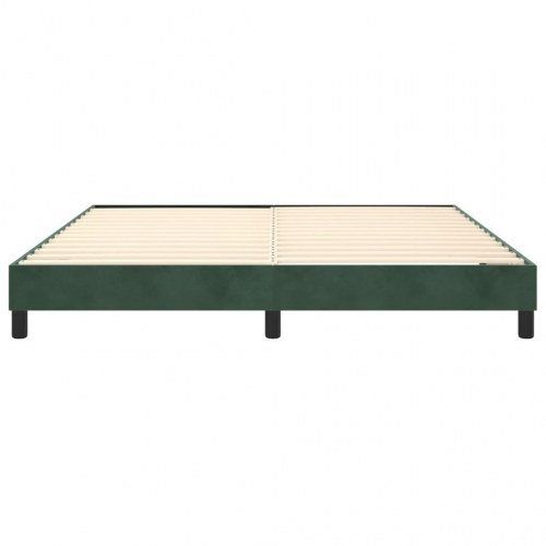 Boxspring sengeramme i fløjl - mørkegrøn 180×200 cm
