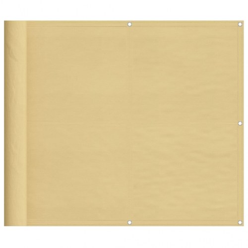 Altanafskærmning 90×1000 cm - polyester, sandfarvet