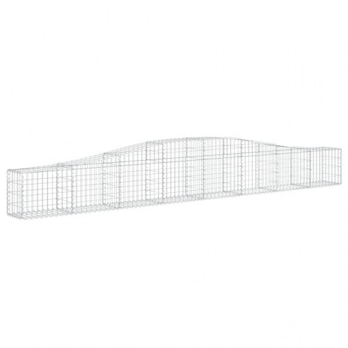 Buede gabionkurve - 4 stk. 400×30×40/60 cm i galvaniseret jern