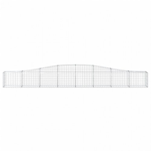 Buede gabionkurve - 4 stk. 400×30×40/60 cm i galvaniseret jern