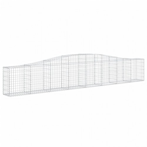 Buede gabionkurve - 4 stk. 400 × 30 × 60/80 cm i galvaniseret jern
