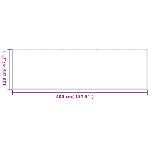 Altanafskærmning 120 × 400 cm - polyester, sandfarvet
