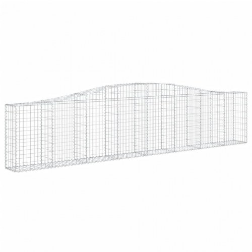 Buede gabionkurve - 8 stk. 400×30×80/100 cm i galvaniseret jern