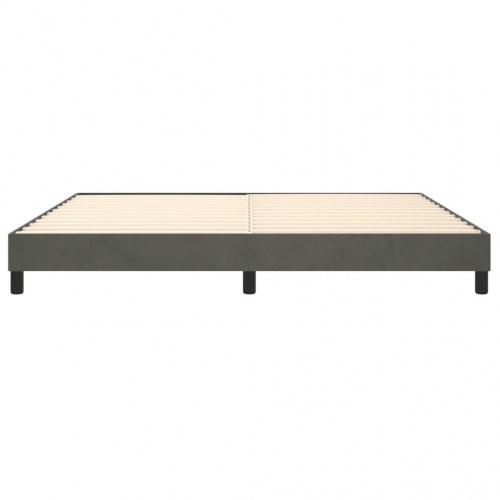 Sengeramme uden madras Mørkegrå 200x200 cm Fløjl