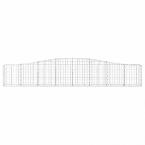 Buede gabionkurve - 5 stk. 400×30×60/80 cm i galvaniseret jern