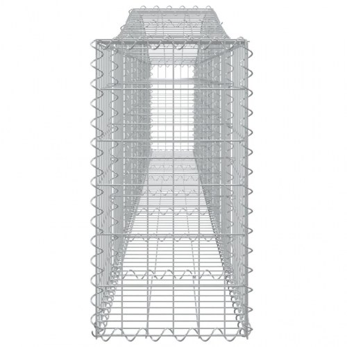 Buede gabionkurve - 5 stk. 400×30×60/80 cm i galvaniseret jern