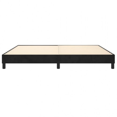 Boxspring sengeramme i sort fløjl - 200 × 200 cm