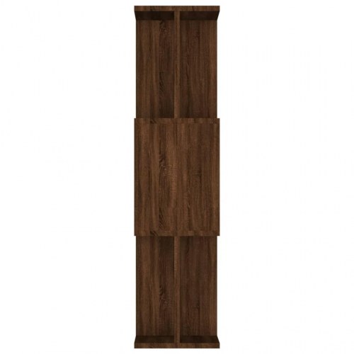 Bogreol/rumdeler 80x24x96 cm konstrueret træ brun eg