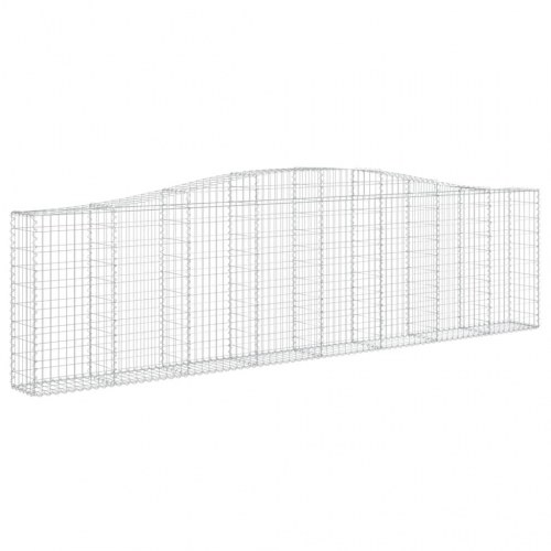 Buede gabionkurve 2 stk. - 400×30×100/120 cm i galvaniseret jern