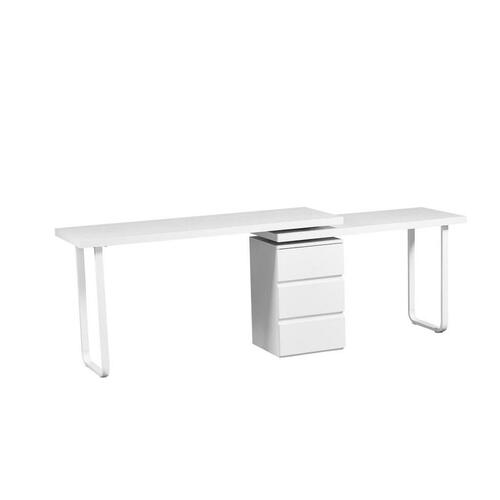 Skrivebord 150 x 120 x 75 cm Natur Metal Hvid Træ MDF