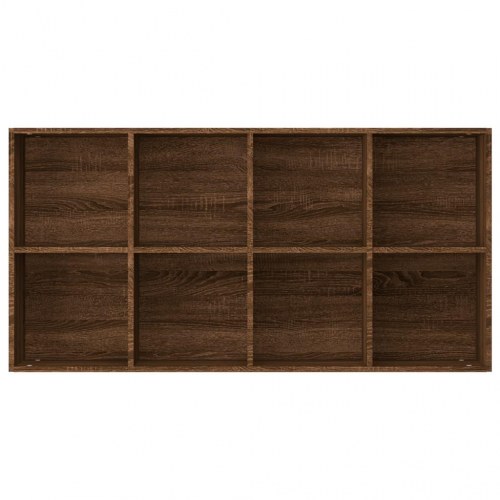 Bogreol/skænk 66x30x130 cm konstrueret træ brunt egetræ