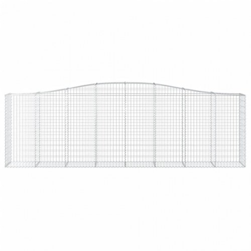 Buede gabionkurve - 5 stk. 400×50×120/140 cm i galvaniseret jern
