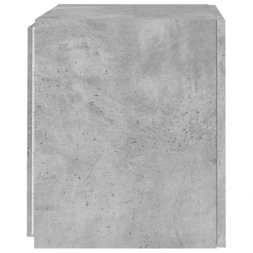 Væghængt tv-bord med LED-lys 40,5x35x40 cm betongrå