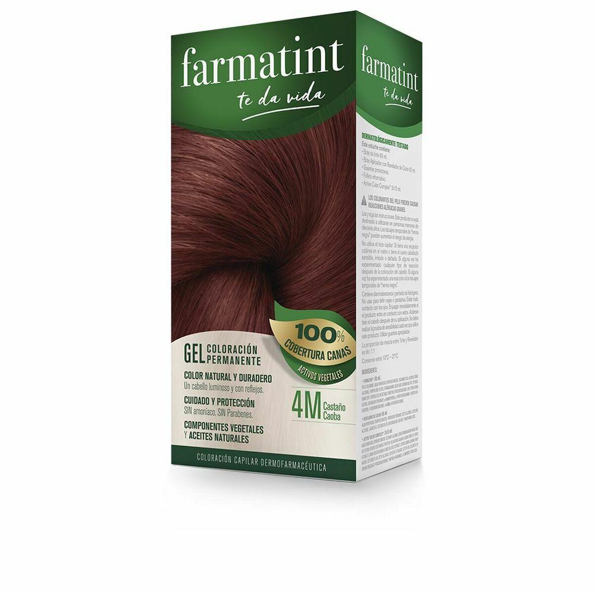 Permanent hårfarve Farmatint Gel 4M Castaño Caoba - 5 stk.
