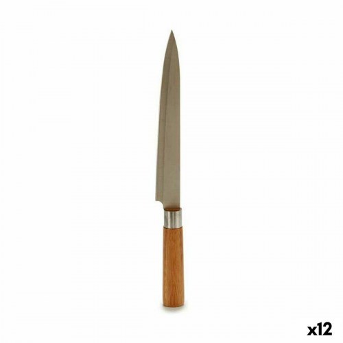 Kokkekniv Kinvara - brun/sølv, bambus og rustfrit stål, 33,5 cm (12 stk.)