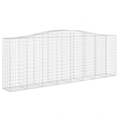 Buede gabionkurve - 4 stk. 400×50×140/160 cm i galvaniseret jern