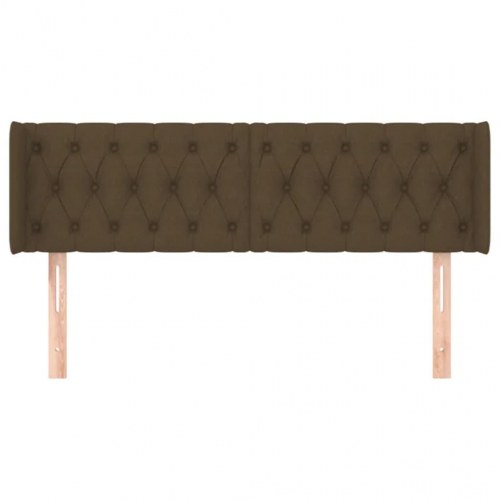 Sengegavl med kanter 147 x 16 x 78/88 cm - mørkebrun