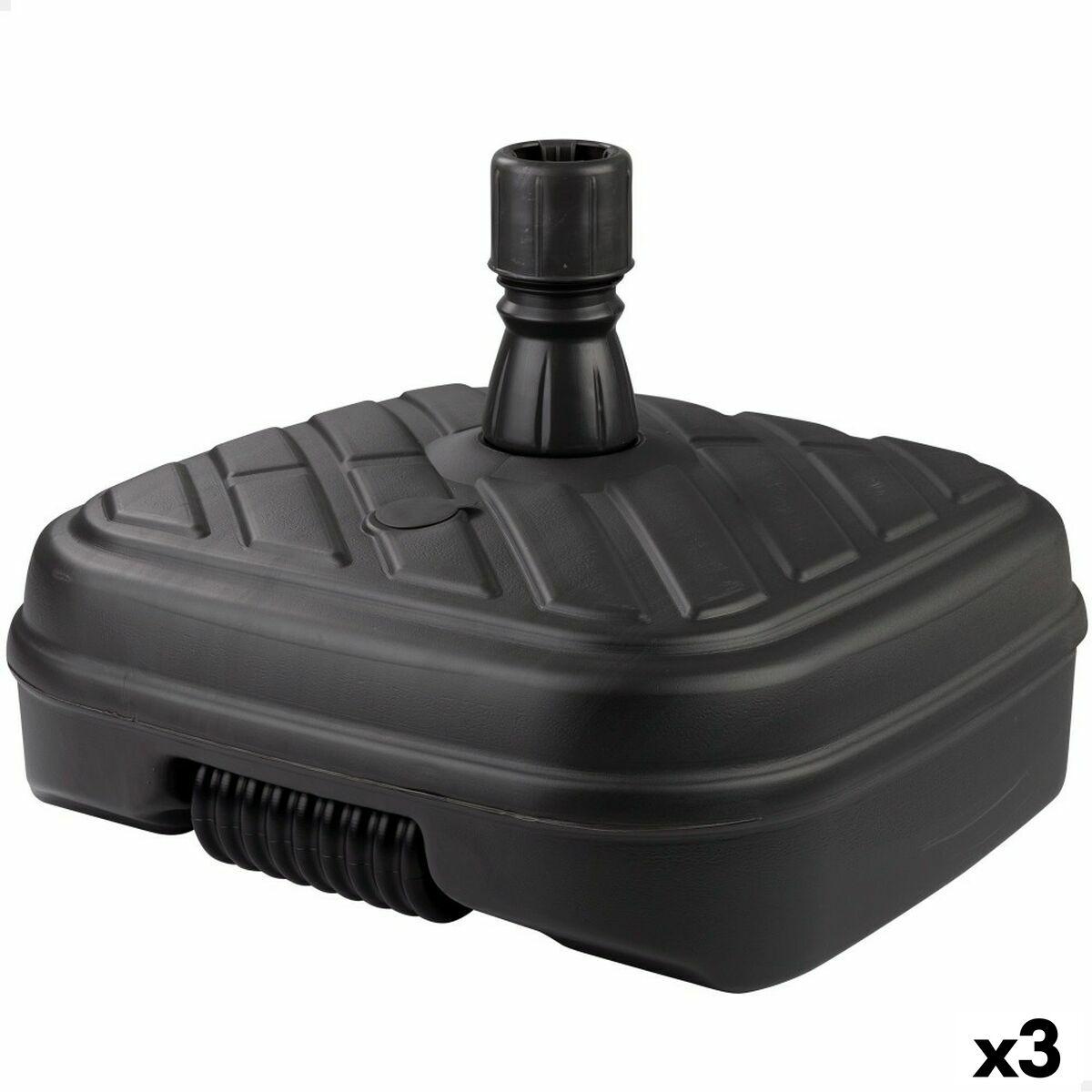 Aktive parasolfod til strandparasol - antracit, plastik, 56 × 40 × 56 cm (3 stk.)