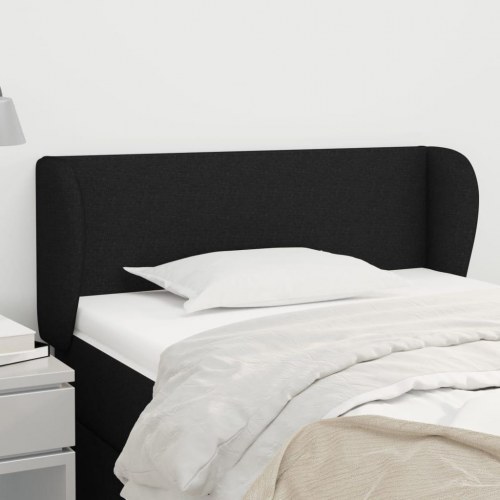 Sengegavl med kanter 103 x 23 x 78/88 cm - sort