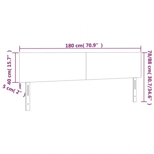 Sengegavl med LED-lys 180 x 5 x 78/88 cm - mørkegrøn