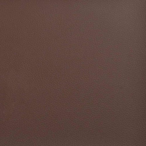 Lænestol med fodskammel kunstlæder skinnende brun