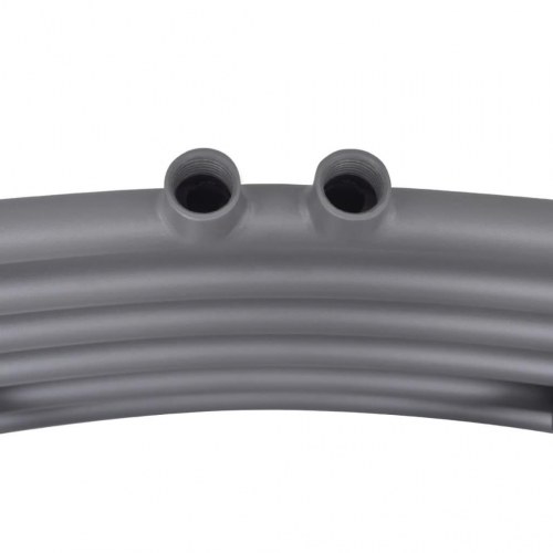 Håndklæderadiator 600x1424 mm centralvarme buet grå