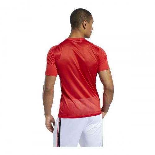 Kortærmet Sport T-shirt Reebok Workout Ready Rød - L