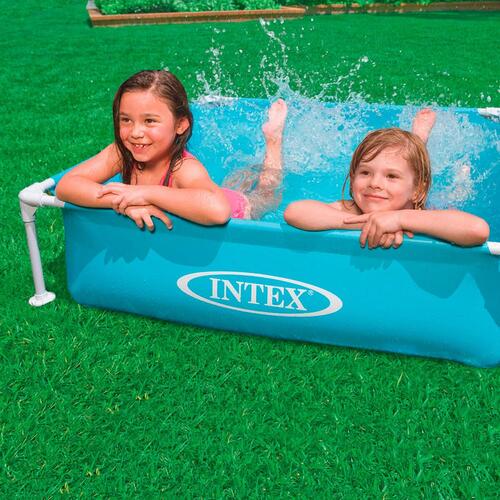 Børnebassin Intex Mini Frame Blå Firkantet 342 L 122 x 30 x 122 cm (3 enheder)