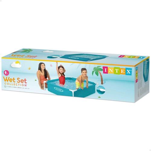 Børnebassin Intex Mini Frame Blå Firkantet 342 L 122 x 30 x 122 cm (3 enheder)