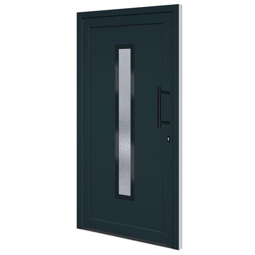 Hoveddør 108x208 cm PVC antracitgrå