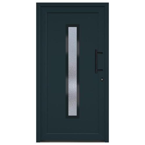 Hoveddør 108x208 cm PVC antracitgrå