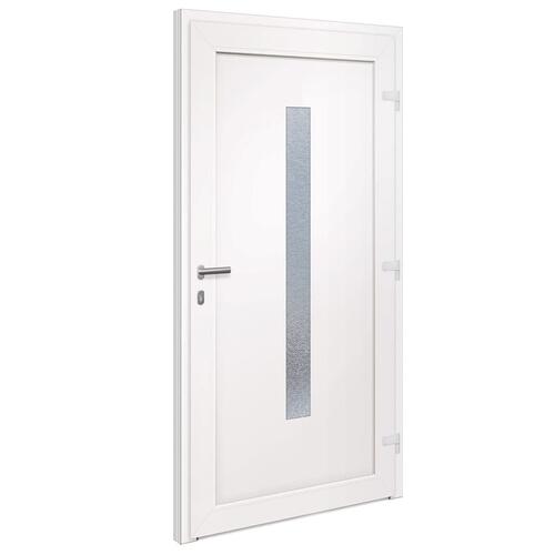 Hoveddør 108x208 cm PVC antracitgrå