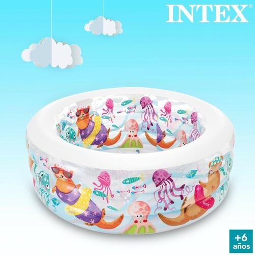 Oppustelig Pool til Børn Intex Akvarie 360 L 152 x 56 x 152 cm (3 enheder)